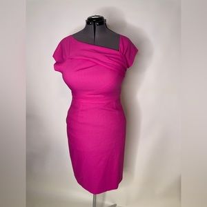 JCrew Magenta Origami Wool Dress